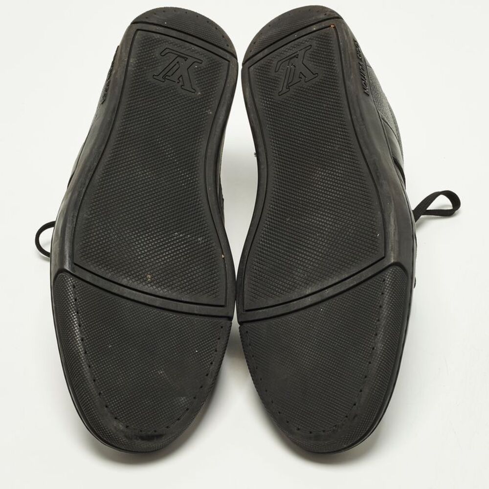 Louis Vuitton Lv Trainer Size 44.5 Black Leather Lace Up Sneakers - Picture 6 of 7